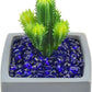 WAYBER Glass Stones, 1Lb/460g Irregular Sea Glass Pebbles Non-Toxic Artificial Gemstones for Gem Display/Vase Filler/Terrarium Flowerpot Aquarium Turtle Tank Decoration, Deep Blue