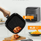 Nuwave Brio Plus 8 Qt Air Fryer, PFAS Free, New & Improved, Digital Touch Screen, Cool White Display, 50°F~400°F in Precise 5°, 5 Cook Functions, 100 Presets & 50 Memory, 3 Wattages 700, 1500, 1800