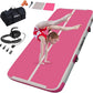 DOBESTS Inflatable Air Gymnastics Mat Tumbling Mat Tumble Track Gymnastics Training for Kids Home 6.6 feet 10 feet 13feet 16feet 20feet 4/8inch Thick for Cheerleading Dance Yoga Cheer Water With Pump