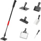 6 in 1 Aquarium Cleaning Tool Kit Fish Tank Algae Scraper, Sponge Pad, Fish Net, Gravel Rake and Cleaning Brush with Telescopic Long Handle