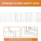 Full Metal Freestanding Dog Gate with Door, 32''Height Foldable Pet Dog Fence for Indoor & Outdoor, 8 Panels Extra Wide Free Standing TallDog Gates for Doorways,House,Stairs,Porch,Deck,Yard