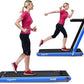 GYMAX Walking Pad, 2.25HP Foldable Treadmill with Smart App & Remote Control, Bluetooth LED Monitor, Small Spaces Compact Running Machine, Folding Portable Under Desk Treadmill for Home Office