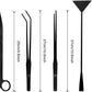 Aquarium Aquascaping Tool Stainless Steel Aquascape Tools Kit 4 in 1 Anti-Rust Fish Tank Starter Kit with Tweezers Scissors Spatula for Aquarium Plants (Black)