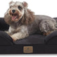 Bedfolks Orthopedic Dog Bed, Waterproof Dog Sofa Bed for Small Dogs & Cats, Egg Foam Pet Couch Bed with Removable Washable Cover and Nonslip Bottom, Black