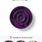 LE TAUCI Ceramic Slow Feeder Dog Bowls Elevated, 3 Cup Raised Bowl with Wooden Stand for Medium Large Breed, Slow Down Eating, Puzzle Dog Food Bowl, Maze Purple