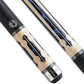Lucasi Hybrid LHC97 Natural Birds-Eye Maple with Blue Crushed Velvet Inlays Technology Cue