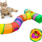 Cat Tunnel with Play Ball, Interactive Peek-a-Boo Cat Toys Cat Tube Toy, Colorful TS-Tunnel