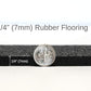 American Floor Mats 1/4in (7mm) Thick Solid Black 4' x 13' Heavy Duty Rubber Rolls, Protective Exercise Mats, Home Gym Rubber Flooring