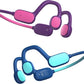 2 Pack Kids Headphones, Bluetooth 5.2 Air Conduction Open Ear Headphones, 85dB Volume Limiting, Stereo Sound with Mic, IPX5 Waterproof, 20H Playtime-Blue Purple