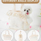 Dog Carrier for Small Dogs Rabbit cat with Lace Design, Cotton Bag, Dog Carrier Soft Sided, Collapsible Travel Puppy Carrier (Beige, 9.4" L x 5.9" W x 9.4" H)