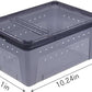 kathson Reptile Feeding Box Portable Small Snake Terrarium Habitat Mini Pet Breeding Cage Hatching Container Transparent Lizard Houses for Tarantula Spider Scorpion Gecko Frog 2PCS (Black)