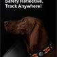 TagME Airtag Dog Collar,Waterproof Reflective Pet Collar with Airtag Holder,Soft Padded and Double D-Rings for Large Dogs,Orange