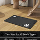 Pet Feeding Mat-Absorbent Dog Mat for Food and Water Bowl-No Stains Quick Dry Water Dispenser Mat-Dog Accessories Pet Supplies-Bowl for Messy Drinkers（Black,16"x24"