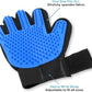 Pets First Dog Grooming Gloves Best Professional Deshedding, Brushing, Cleaning Mitt Tool for Small, Medium or Large Dogs & Cats. Fur & Hair Remover. Prevents Matted Coats. Soft Rubber Bristle Brush