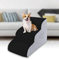 High Density Foam Dog Stairs Steps, Non-Slip Extra Wide Deep Pet Steps for Beds Or Couches, for Injured or Older Pets Dogs and Cats with Joint Pain (3-Tiers (Black))