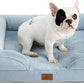 Bedsure Orthopedic Dog Bed for Medium Dogs - Waterproof, Supportive Foam Pet Couch Bed with Removable Washable Cover, Non-Skid Bottom, Light Blue