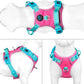 PHOEPET No Pull Dog Harness, Unique Colors Reflective Adjustable Dog Vest, with Soft Training Handle Metal Clips for Small Medium Large Dogs (Pink Base & Green Straps,XS)