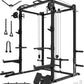 Eonfit E2 Power Cage，1500LB Squat Rack with Cable Crossover System.Multi-Function Power Rack for Home Gum.All-in-One Squat Rack with More Training Attachments