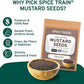 Black Mustard Seeds (397g/14oz), Gluten free, 100% Raw, Sourced from India, Packed in Resealable Zip Lock Pouch