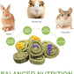 Bunny Chew Toys for Teeth, Natural Pet Chew Toy Hand Made Timothy Hay Cakes for Chinchilla Guinea Pig Hamsters Holland Lop Prairie Dogs Squirrels Gerbils Rabbit Chewing & Molar Teeth, 9.5oz