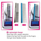 7.5" Greyhound Oval Grooming Comb – Blue Aluminum Spine, Stainless Steel Teeth Comb for Long-Haired Dogs & Cats, Removes Mats, Tangles, and Loose Fur – Lightweight for Long Time Deshedding