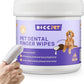 HICC PET Teeth Cleaning Wipes for Dogs & Cats, Vet-Recommended Remove Bad Breath & Plaque & Tartar Buildup Dog Finger Toothbrush Wipes, Dog Tooth Brushing Kit Remove Stain & Gum Care for Small Animal