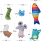 Catnip Toys for Indoor Cats - 6 Pack Organic Plush Kicker Toys, Bite-Resistant Cute Funny Toys for Play & Enrichment from Kittens to Senior Cats