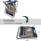 Garden Folding Gardener Stool with Gardening Tools Insulation Garden Bags Plus 5 Garden Tools and Gardening Kneeler Ideal Gift for Mother's Day/Father's Day (Navy Blue)