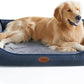 Orthopedic Dog Beds for Medium Dogs, Durable Egg Crate Foam Sofa Dog Bed wit Washable Removable Cover,Waterproof Lining,Pet Bed for Large Dogs (Navy Blue, 39.4" L x 31.5" W x 7.4" Th)