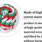 Chew Toys for Small and Medium Dogs - Teeth Cleaning, Gum Massage, Boredom Relief - Christmas Ball Rope Toy Set of 4