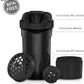 Artoid Mode Inspirational Fitness Workout Sports Protein Shaker Bottle 24-Ounce, Dual Mixing Technology with Shaker Balls & Mixing Grids Included, Twist and Lock Protein Box Storage Included
