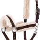 Equinavia Valkyrie Soft Ultra Fleece Padded Adjustable Breakaway Horse Halter - Brown/Ivory White - Horse
