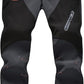 YSENTO Men's Fleece Lined Ski Snow Pants Winter Waterproof Softshell Insulated Hiking Cargo Pants