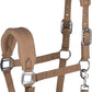 HORZE Kiel Adjustable Horse Halter with Fleece Padding - Tan - Cob