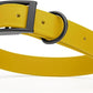 Dogline Biothane Waterproof Dog Collar Strong Coated Nylon Webbing with Black Hardware Odor- Proof for Easy Care Easy to Clean High Performance Fits Small Medium or Large Dogs, Treasure Gold