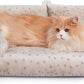 Hollypet Fluffy Plush Dog Cat Pet Couch Soft Calming Sofa Bed for Medium Small Cats and Dogs, Leopard