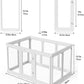 Clear Acrylic Dog Playpen with Door, for Puppy Cat Rabbit Transparent Pet Pen, Dog Playpen Indoor, Dog Fence, Easy Assemble & Cleaning Dog Pen for Small & Medium Dogs (29.5“ Height, 10PCS)