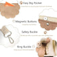 NATUYA Small Dog Carrier Sling Cat Sling, Adjustable Strap Comfy Stylish Puppy Pouch with Big Pockets for Travel Walking Subway (Brown,Adjust Strap-Canvas)
