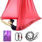 Aerial Yoga Hammock L:5M W:2.8M 5.5 Yards Aerial Pilates Silk Yoga Swing Set with 2000 Ibs Load Include Daisy Chain, Pose Guide