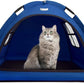 Navy Blue Small Cat & Dog Outdoor House Tent - Waterproof, Washable & Multipurpose - Ideal for Cats, Dogs & Bunnies