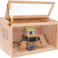 Wooden Hamster Cage,24" Lx16 Wx16 H,Animal Cabinet for Dwarf Syrian Hamsters Degus, Hamster Habitat with Openable Top and Large Acrylic Sheets.