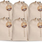 LFH Home Large Premium 100% Cotton Canvas Laundry Bag with Drawstring and Handles Heavy Duty, Multi-Use, and Washable for Home, Travel, College or Storage 28x36 (Pack of 6)-Natural