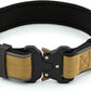 Plutus Pet Tactical Dog Collar, Reflective, Adjustable Heavy Duty Dog Collar, Soft Padded and Comfortable, for Small Medium and Large Dogs (Brown, M)