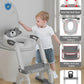 Potty Training Seat with Step Stool Ladder, Potty Training Toilet Seat with Soft Seat Splash Guard, Adjustable Height, 2 in 1 Potty Seats for Toddlers Kids Boys Girls