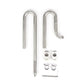 LANDEN 304 Stainless Steel Lily Pipes with Clamps for Rimless Glass Aquarium, Inflow and Outflow Set (Pipe Diameter 12mm)…