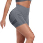 CHRLEISURE Women's 4 Packs Workout Gym Shorts, High Waisted Butt Lifting Scrunch Butt Seamless Booty Shorts