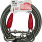 Petest 25ft Tie-Out Cable with Crimp Cover for Super Dogs Up to 250 Pounds