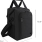 ALLCAMP 4 Bottle Wine Gift Bag - Insulated Tote Cooler, Adjustable Strap, Includes 4 Wine Glasses, Napkins & Corkscrew, Portable Travel Gifting (Black)