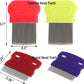 7 Pcs Pet Dog Grooming Comb, Metal Head Comb for Long Hair, Dog Tear Stain Remover Combs, Hair Combs Remover for Dogs Cats, Pet Grooming Tool Removes Crust, Mucus and Stains - 5 Types