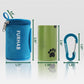 Dog Poop Bag Holder for Leash Doggie Waste Bag Dispenser Soft Fabric Puppy Potty Carrier Small Doggy Zipper Pouch with Carabiner Clip 1680D Nylon Oxford with 1 Roll of Pet Trash Bags, Sky Blue